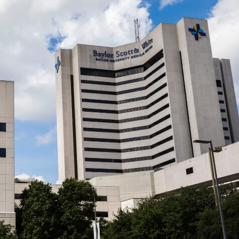 Outside view of Baylor Scott and White hospital building